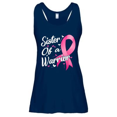 Womens Fighter Sister Of A Warrior Breast Cancer Fighting Ladies Essential Flowy Tank