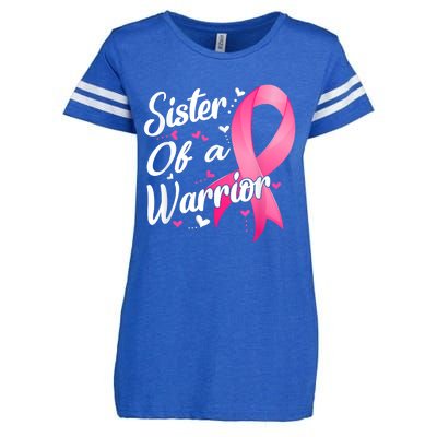 Womens Fighter Sister Of A Warrior Breast Cancer Fighting Enza Ladies Jersey Football T-Shirt