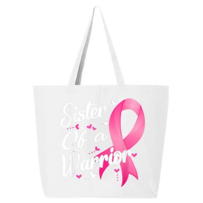 Womens Fighter Sister Of A Warrior Breast Cancer Fighting 25L Jumbo Tote