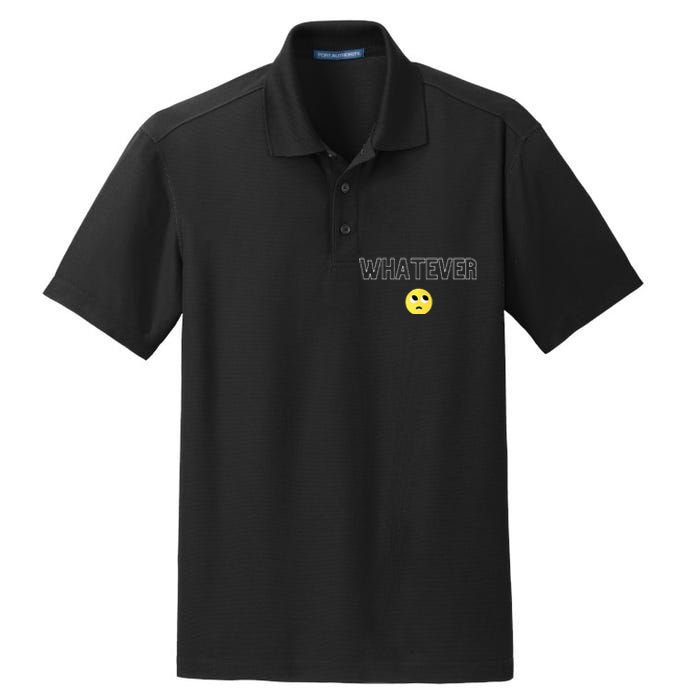 Whatever Funny Sarcastic Dry Zone Grid Polo