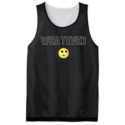 Whatever Funny Sarcastic Mesh Reversible Basketball Jersey Tank