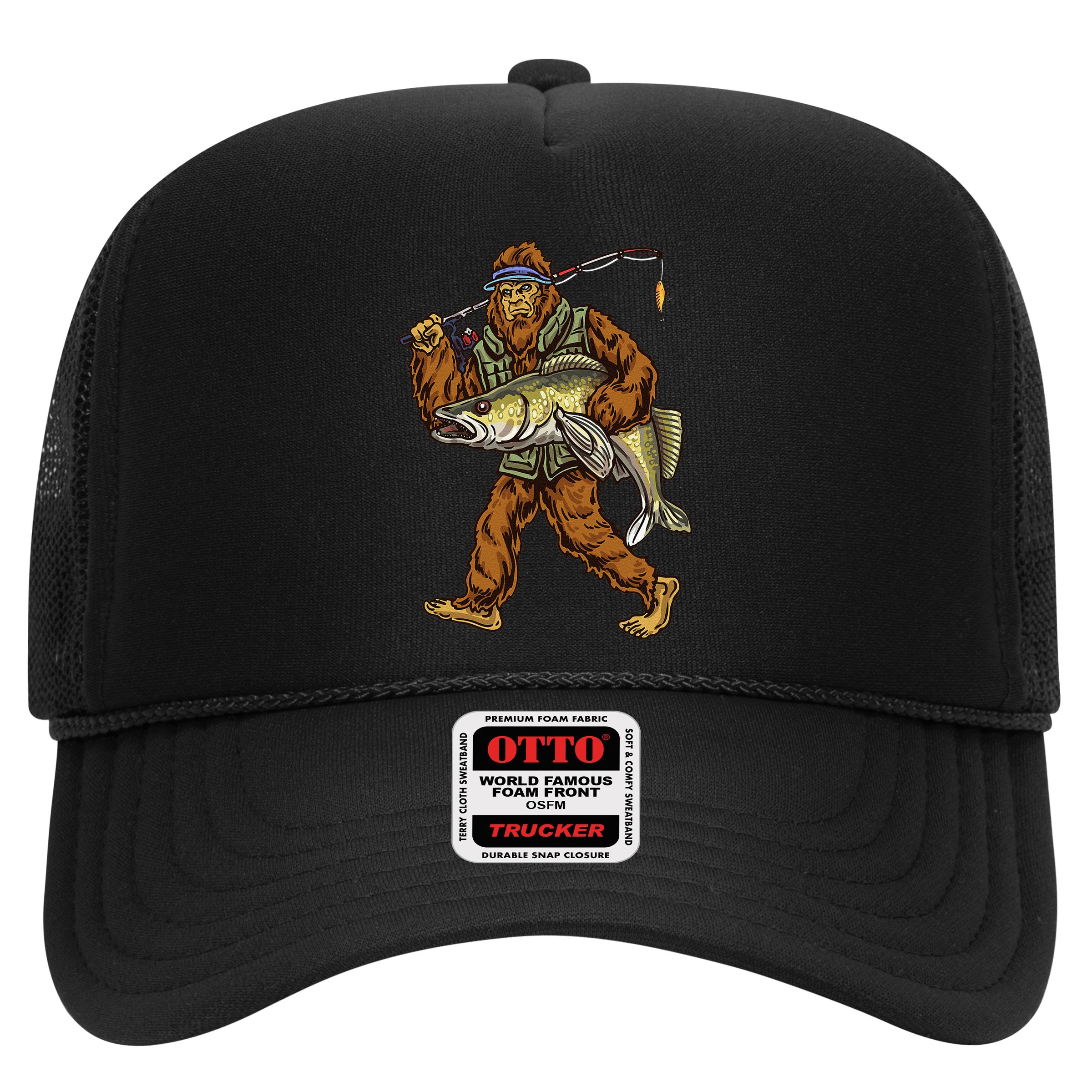 Walleye Fishing Sauger Hunting Bigfoot Fishermen Hat