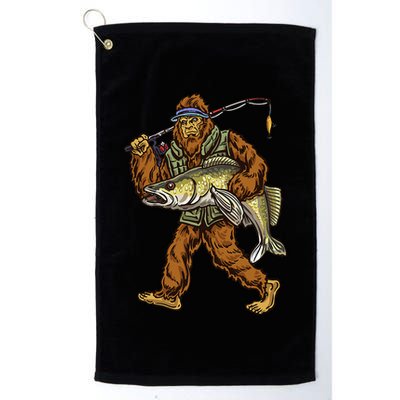Walleye Fishing Sauger Hunting Bigfoot Fishermen Golf Towel