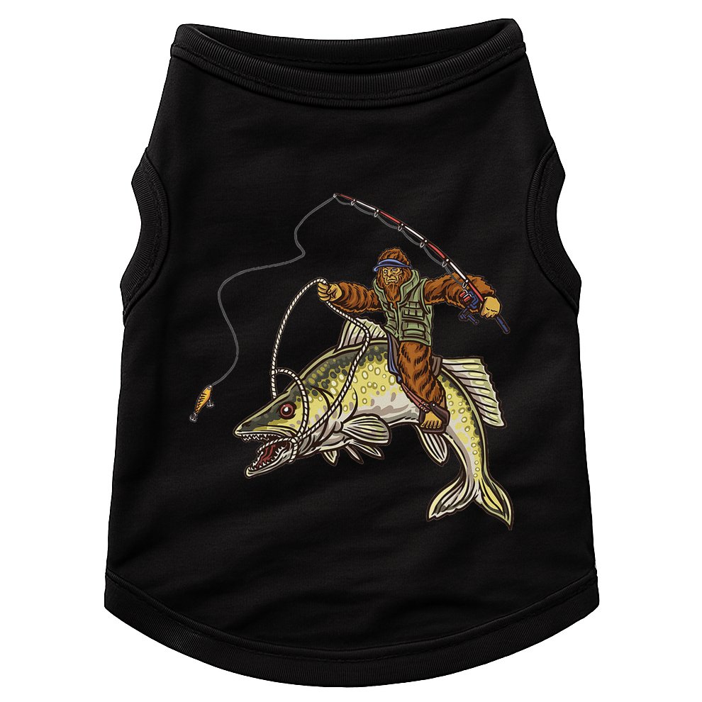Walleye Fishing Sauger Hunting Bigfoot Fishermen Doggie Tank