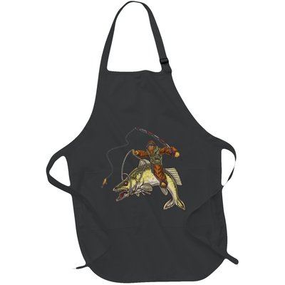 Walleye Fishing Sauger Hunting Bigfoot Fishermen Apron