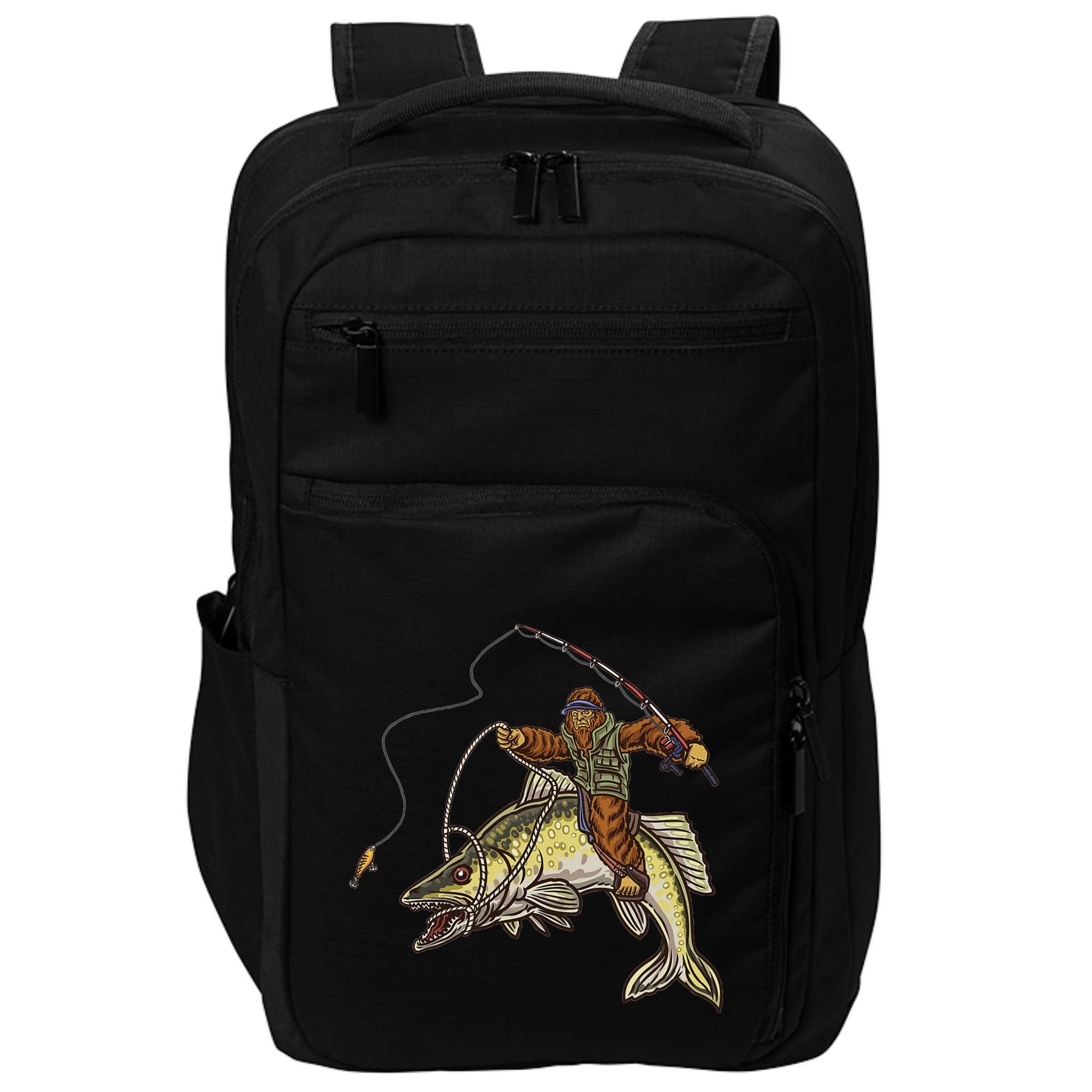 Walleye Fishing Sauger Hunting Bigfoot Fishermen Impact Tech Backpack