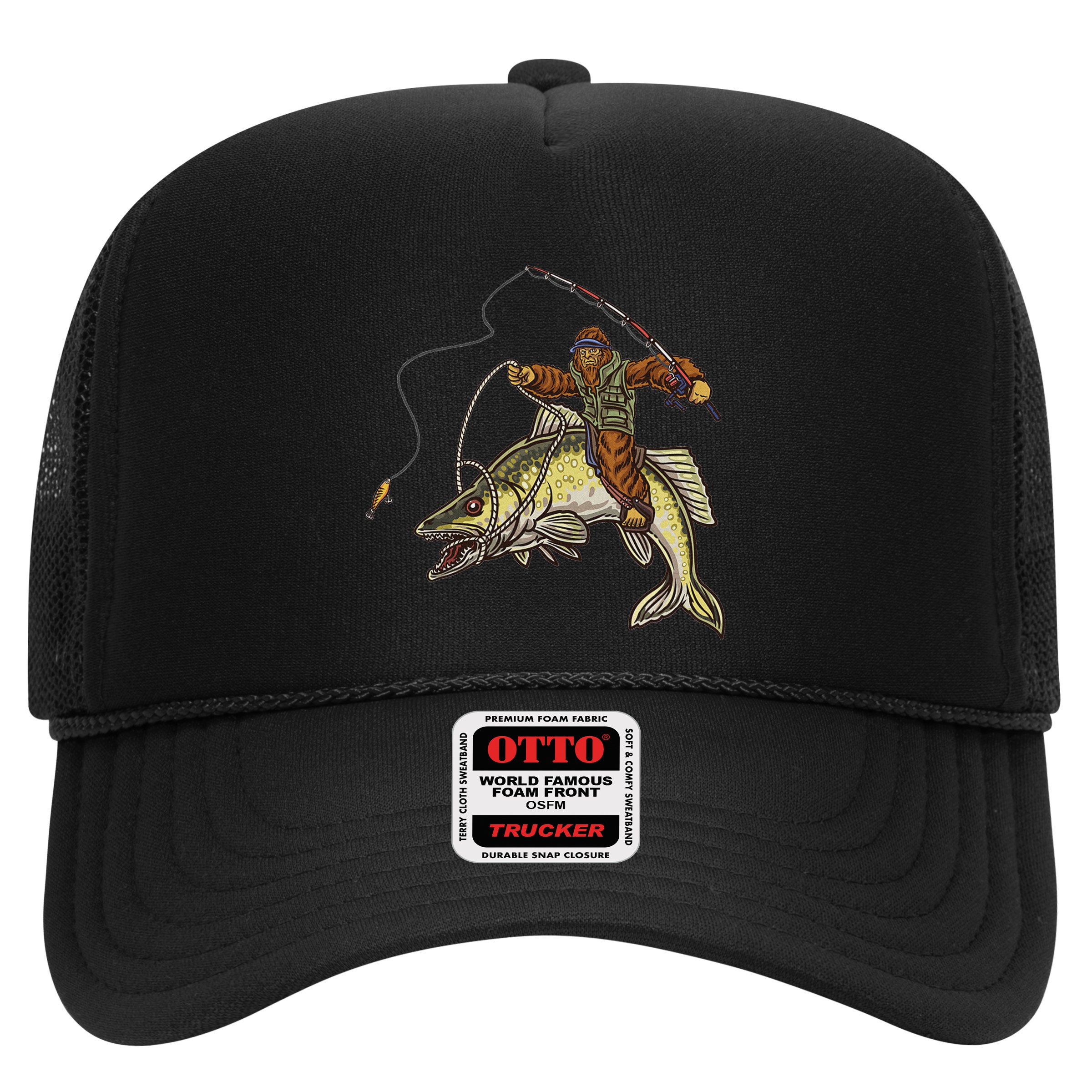 Walleye Fishing Sauger Hunting Bigfoot Fishermen Hat