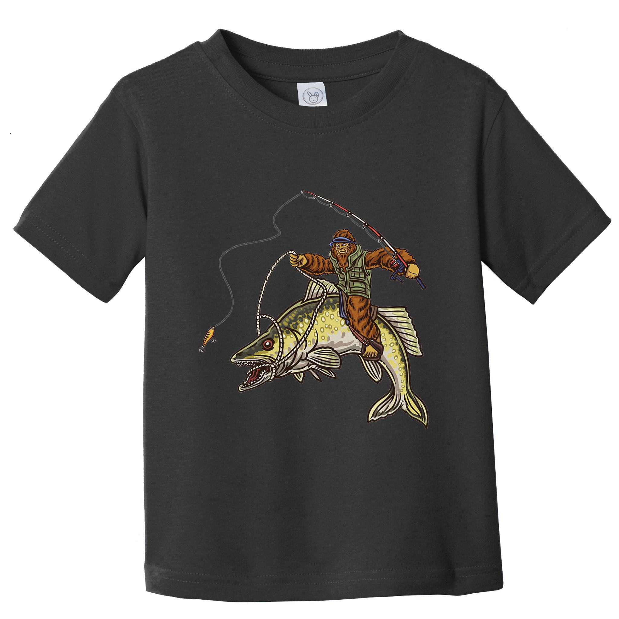 Walleye Fishing Sauger Hunting Bigfoot Fishermen Toddler T-Shirt
