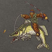Walleye Fishing Sauger Hunting Bigfoot Fishermen Cotton Canvas Backpack
