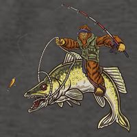Walleye Fishing Sauger Hunting Bigfoot Fishermen Vector Backpack