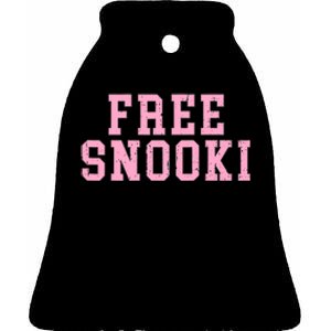 Wo Free Snooki woman Tee Ceramic Bell Ornament