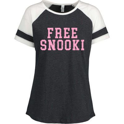 Wo Free Snooki woman Tee Enza Ladies Jersey Colorblock Tee