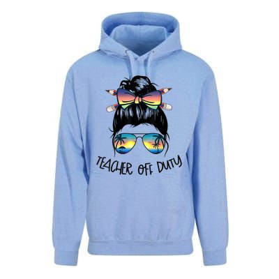 Womens Funny Summer End Of School Year Teacher Off Duty Unisex Surf Hoodie