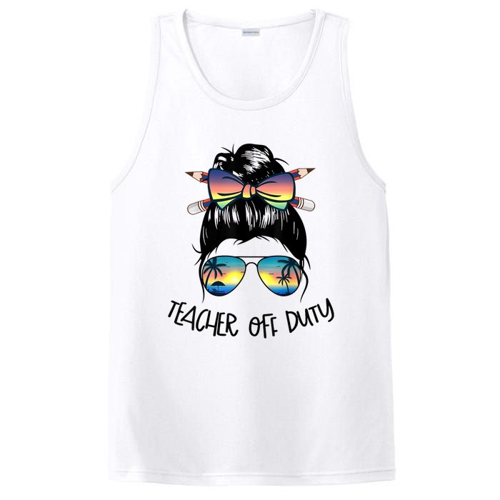 Womens Funny Summer End Of School Year Teacher Off Duty PosiCharge Competitor Tank