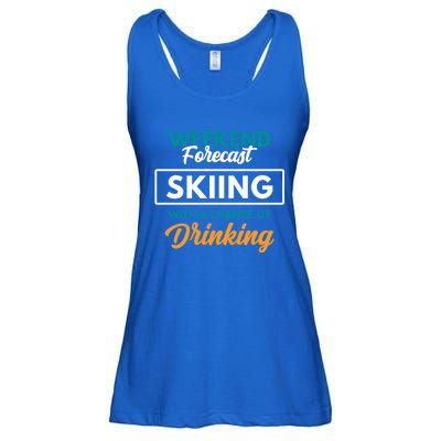 Weekend Forecast Skiing Ing Funny Skiing Gift Ladies Essential Flowy Tank