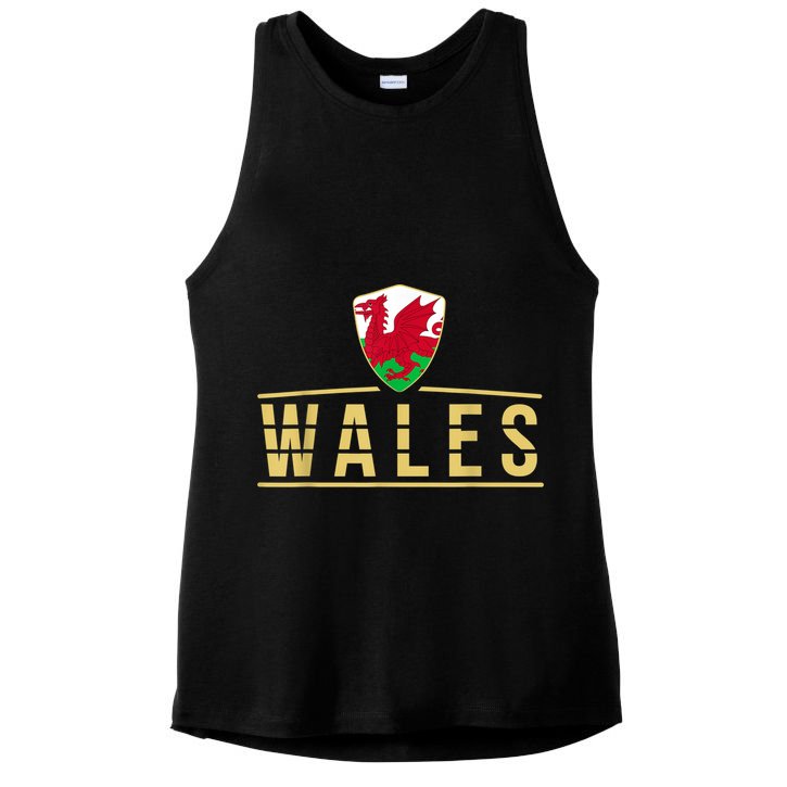 Wales Football Shirt Wales Soccer Jersey Proud Welsh Ladies PosiCharge Tri-Blend Wicking Tank