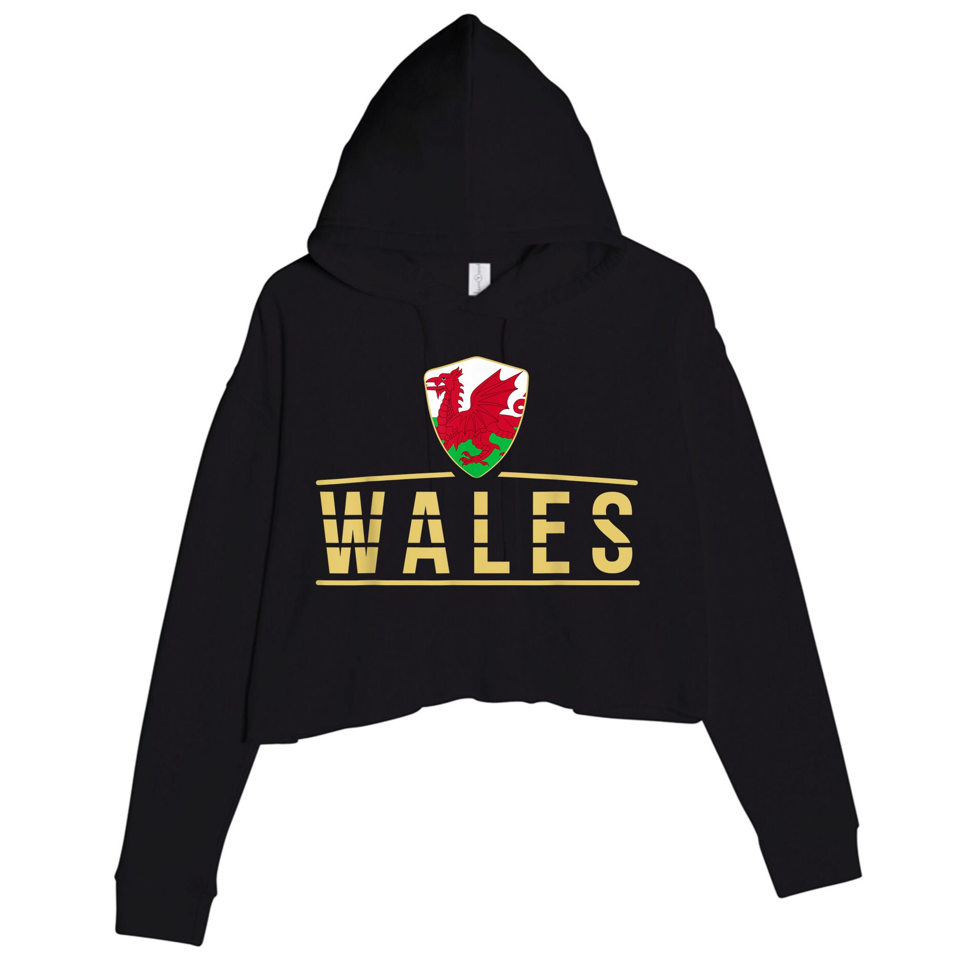 Wales Football Shirt Wales Soccer Jersey Proud Welsh Crop Fleece Hoodie