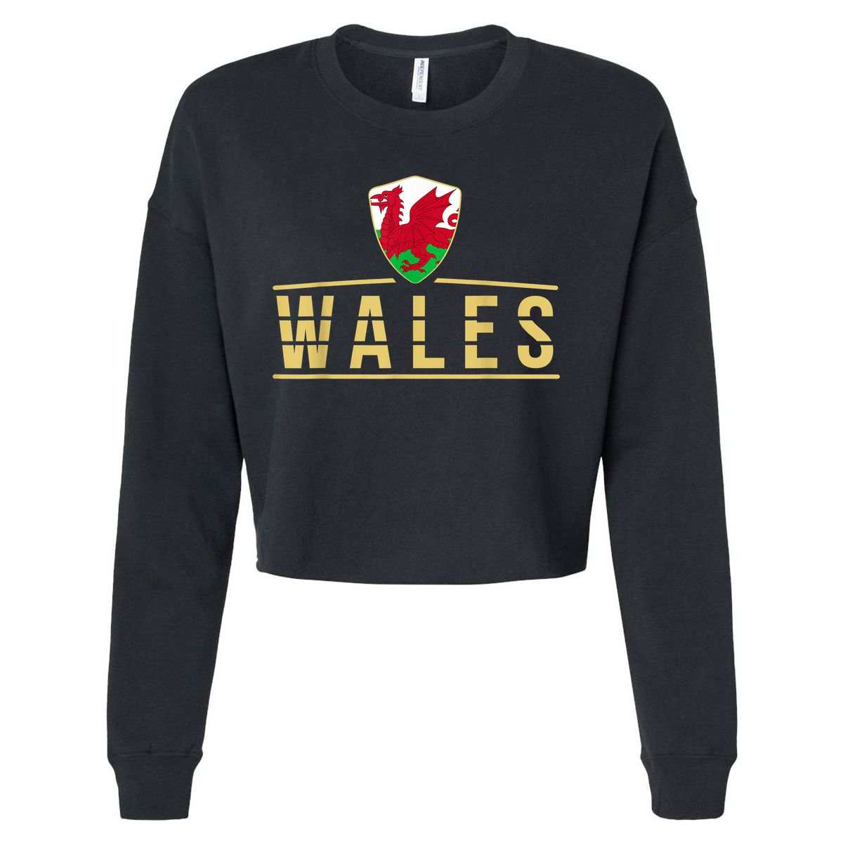 Wales Football Shirt Wales Soccer Jersey Proud Welsh Cropped Pullover Crew