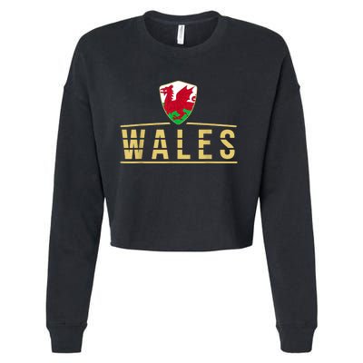 Wales Football Shirt Wales Soccer Jersey Proud Welsh Cropped Pullover Crew