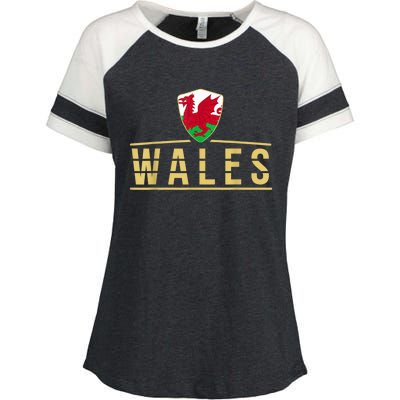 Wales Football Shirt Wales Soccer Jersey Proud Welsh Enza Ladies Jersey Colorblock Tee