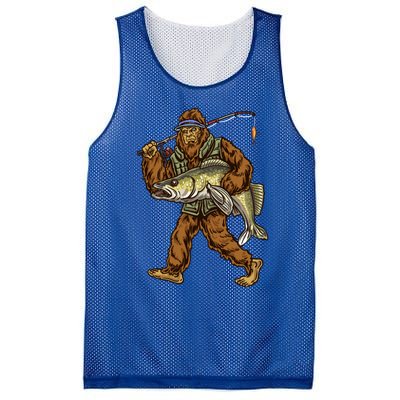 Walleye Fishing Sauger Hunting Bigfoot Fisher Gift Mesh Reversible Basketball Jersey Tank