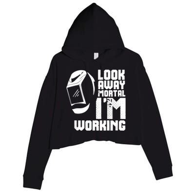 Welder Funny Saying Welding Crop Fleece Hoodie