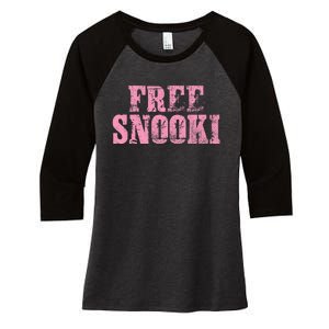 Women Free Snooki Women's Tri-Blend 3/4-Sleeve Raglan Shirt