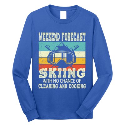 Weekend Forecast Skiing Vintage Ski Meaningful Gift Long Sleeve Shirt