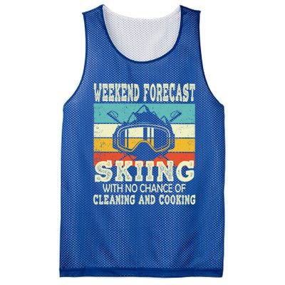 Weekend Forecast Skiing Vintage Ski Meaningful Gift Mesh Reversible Basketball Jersey Tank