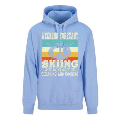 Weekend Forecast Skiing Vintage Ski Meaningful Gift Unisex Surf Hoodie