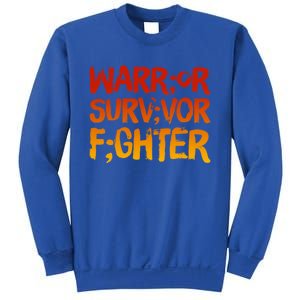 Warrior Fighter Survivor Semicolon Tal Health Awareness Gift Sweatshirt