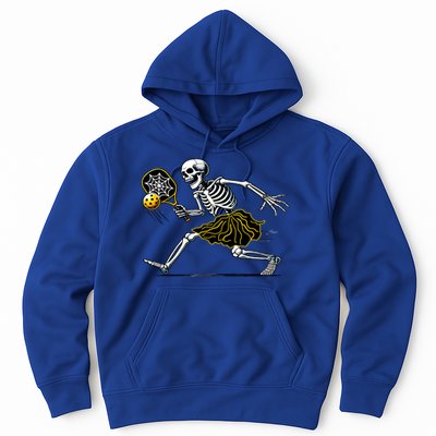 Women Funny Skeleton Pickleball Girl Gift Hoodie