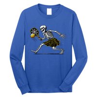 Women Funny Skeleton Pickleball Girl Gift Long Sleeve Shirt