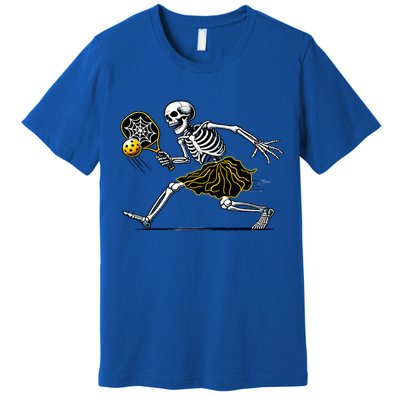 Women Funny Skeleton Pickleball Girl Gift Premium T-Shirt