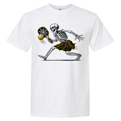 Women Funny Skeleton Pickleball Girl Gift Garment-Dyed Heavyweight T-Shirt