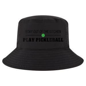 WoM.e.ns Funny Stay Out of the Kitchen Play Pickleball V-Neck Cool Comfort Performance Bucket Hat