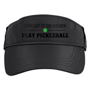 WoM.e.ns Funny Stay Out of the Kitchen Play Pickleball V-Neck Adult Drive Performance Visor