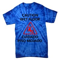 Wet Floor Sign Halloween Costume Idea Tie-Dye T-Shirt