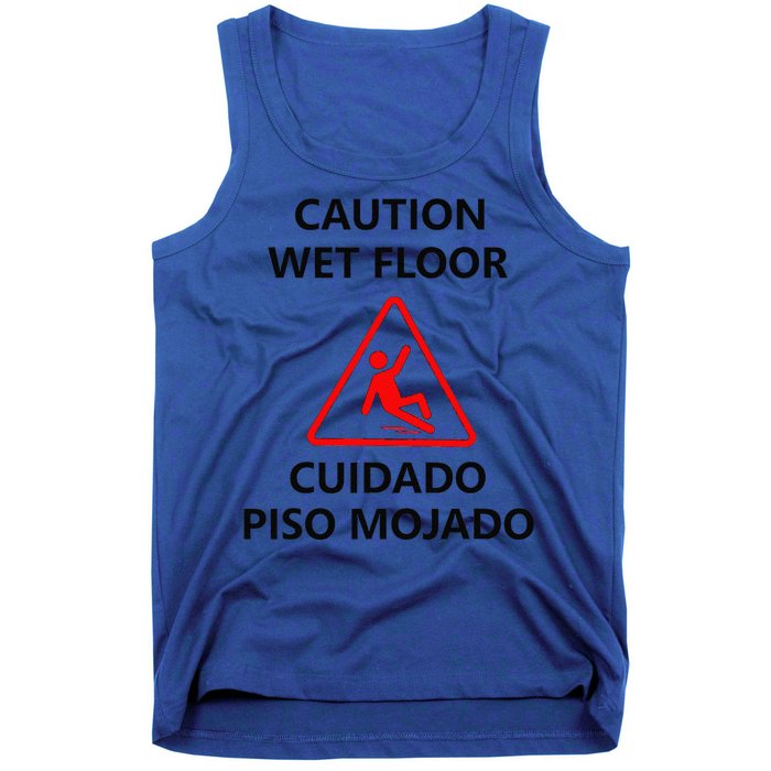 Wet Floor Sign Halloween Costume Idea Tank Top