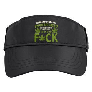 Weekend Forecast Smoking Weed Cannabis 420 Thc Stoner Gift Adult Drive Performance Visor