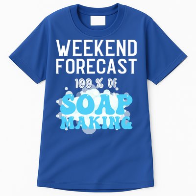 Weekend Forecast Soap Making Soap Maker Gift Tall T-Shirt
