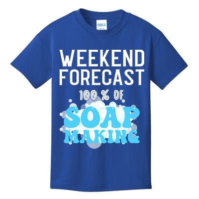 Weekend Forecast Soap Making Soap Maker Gift Kids T-Shirt