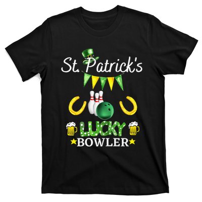 Womens FUNNY SAINT PATRICK'S DAY GIFT FOR WOMEN WHO LOVE BOWLING T-Shirt