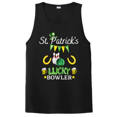 Womens FUNNY SAINT PATRICK'S DAY GIFT FOR WOMEN WHO LOVE BOWLING PosiCharge Competitor Tank