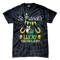 Womens FUNNY SAINT PATRICK'S DAY GIFT FOR WOMEN WHO LOVE BOWLING Tie-Dye T-Shirt