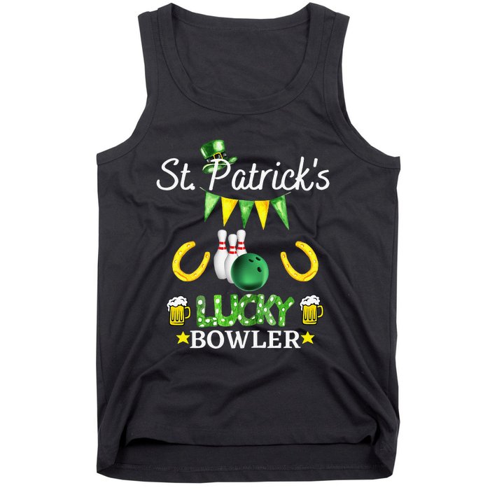 Womens FUNNY SAINT PATRICK'S DAY GIFT FOR WOMEN WHO LOVE BOWLING Tank Top