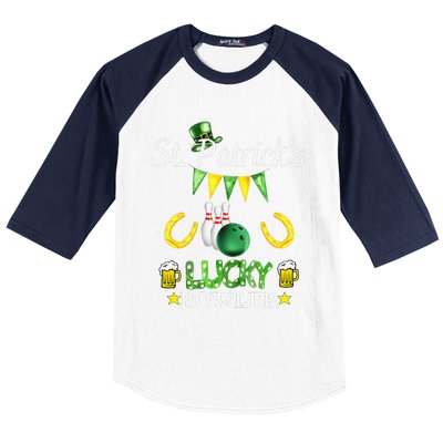 Womens FUNNY SAINT PATRICK'S DAY GIFT FOR WOMEN WHO LOVE BOWLING Baseball Sleeve Shirt