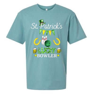 Womens FUNNY SAINT PATRICK'S DAY GIFT FOR WOMEN WHO LOVE BOWLING Sueded Cloud Jersey T-Shirt