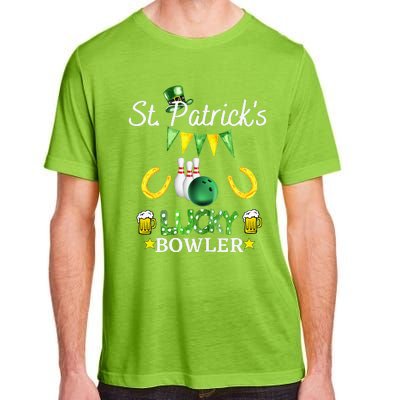 Womens FUNNY SAINT PATRICK'S DAY GIFT FOR WOMEN WHO LOVE BOWLING Adult ChromaSoft Performance T-Shirt