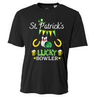 Womens FUNNY SAINT PATRICK'S DAY GIFT FOR WOMEN WHO LOVE BOWLING Cooling Performance Crew T-Shirt